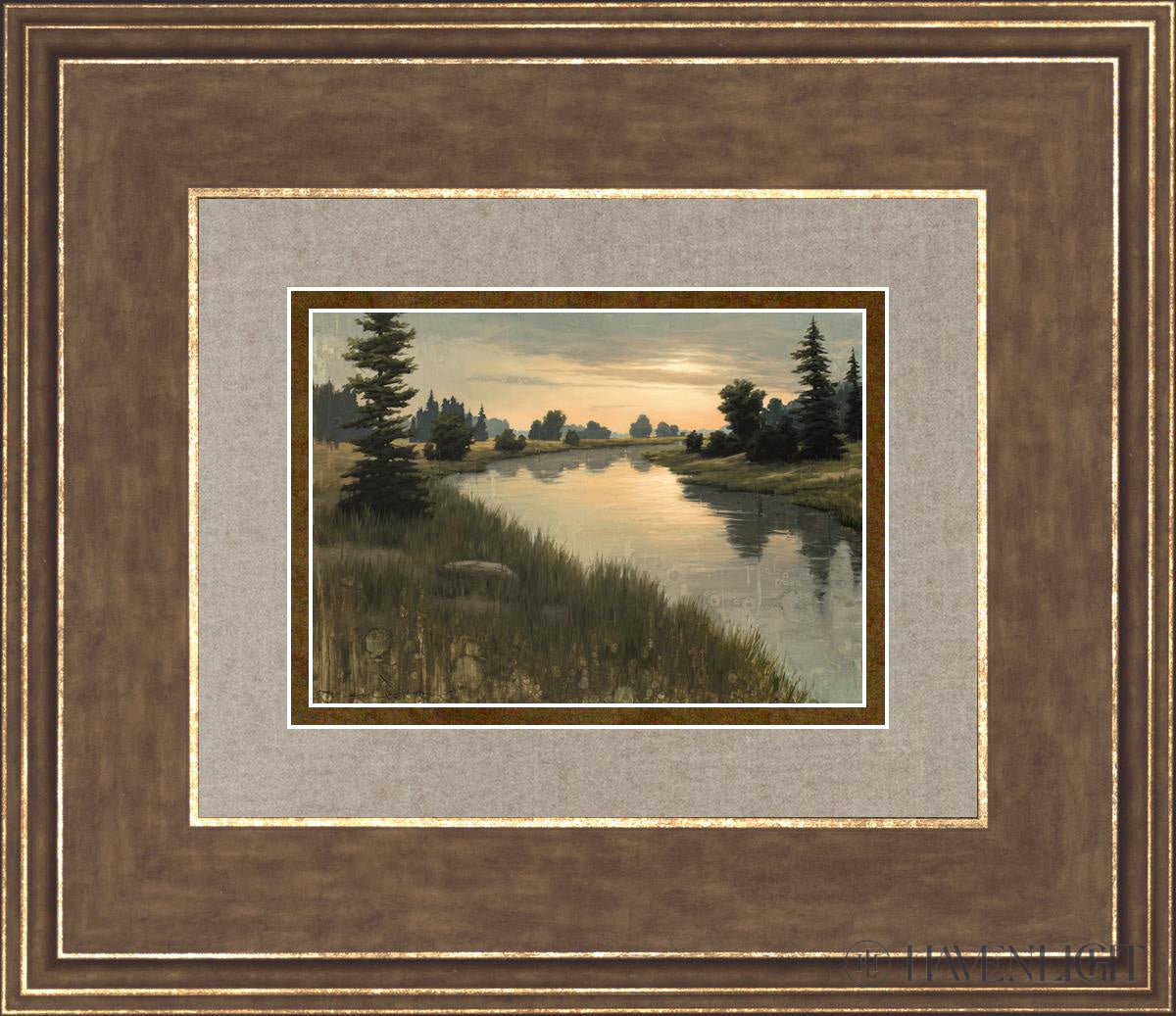 Calming Dusk Open Edition Print / 7 X 5 Gold 14 3/4 12 Art