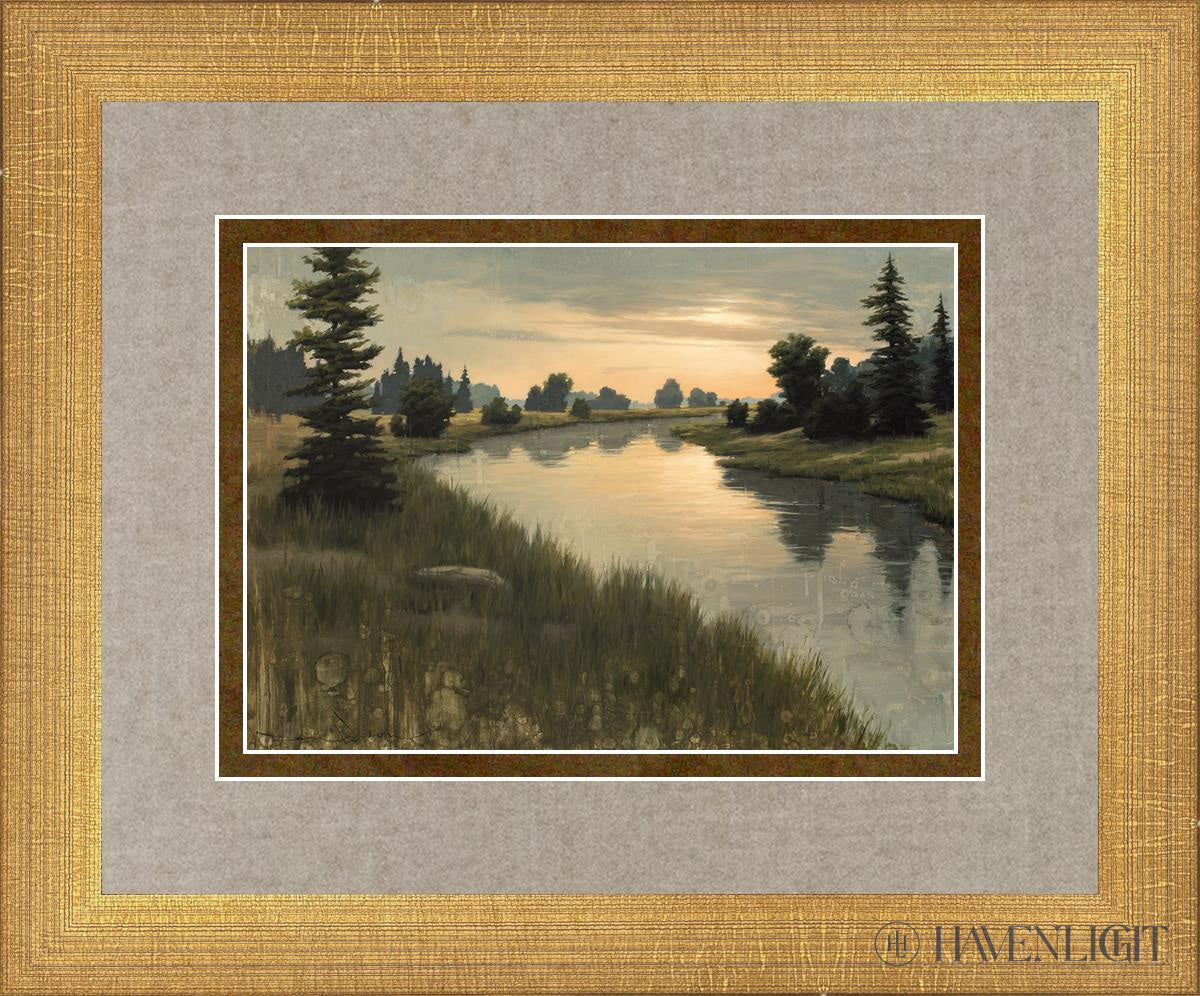 Calming Dusk Open Edition Print / 7 X 5 Matte Gold 11 3/4 9 Art