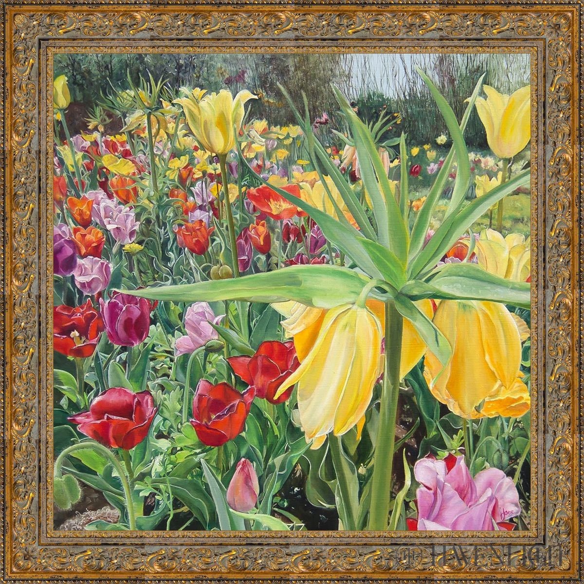 Carousel Tulips Open Edition Canvas / 36 X Gold 43 3/4 Art