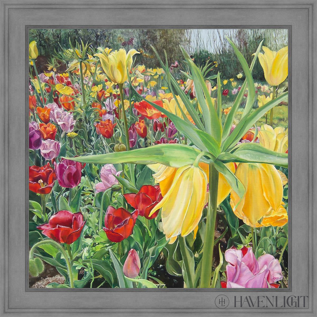 Carousel Tulips Open Edition Canvas / 36 X Gray 43 3/4 Art