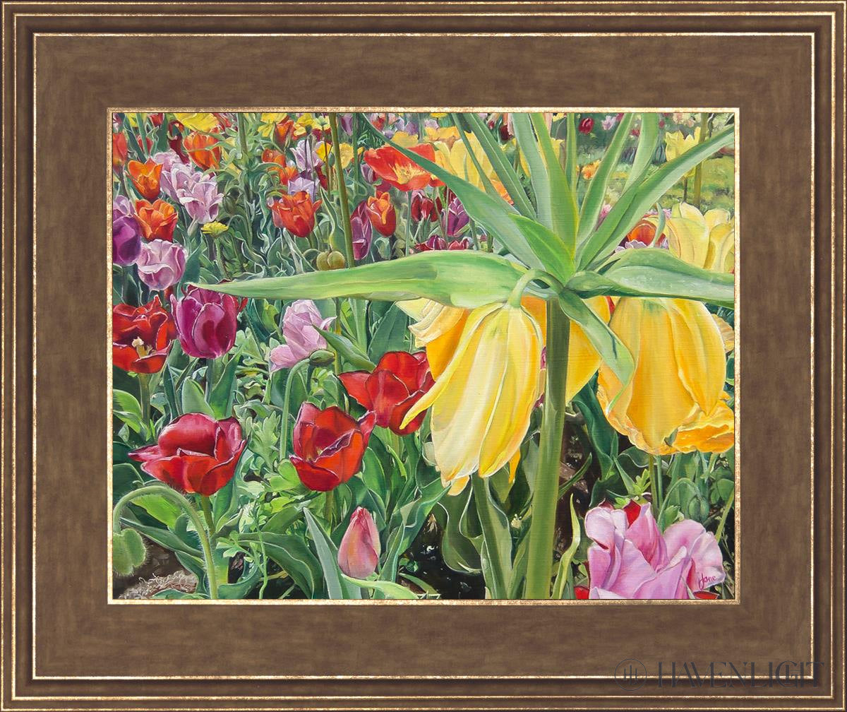Carousel Tulips Open Edition Print / 14 X 11 Gold 18 3/4 15 Art