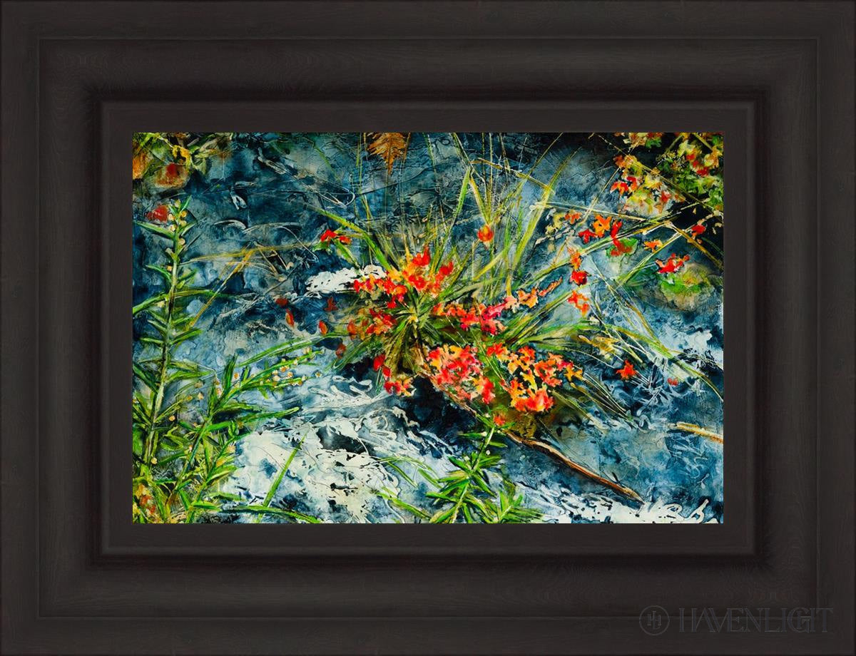Cascade Flowers Open Edition Canvas / 18 X 12 Brown 25 3/4 19 Art
