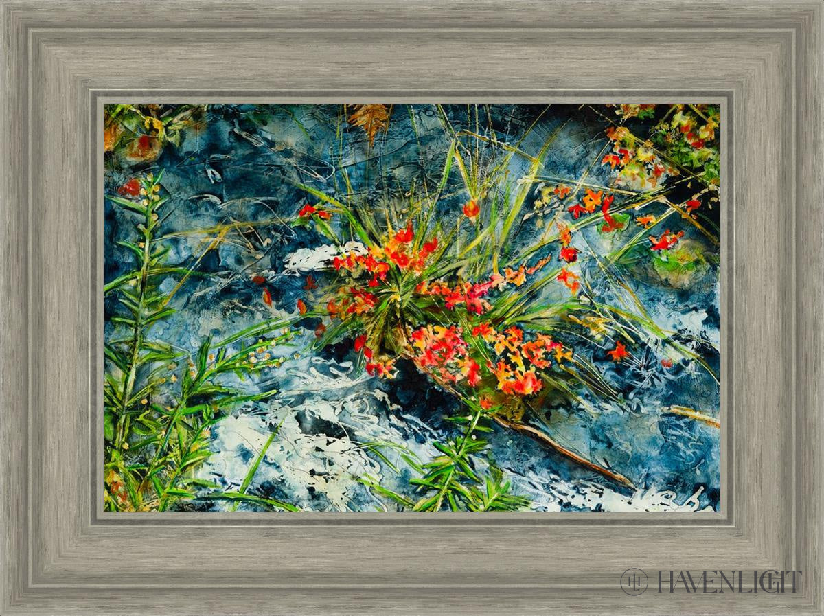 Cascade Flowers Open Edition Canvas / 18 X 12 Gray 23 3/4 17 Art