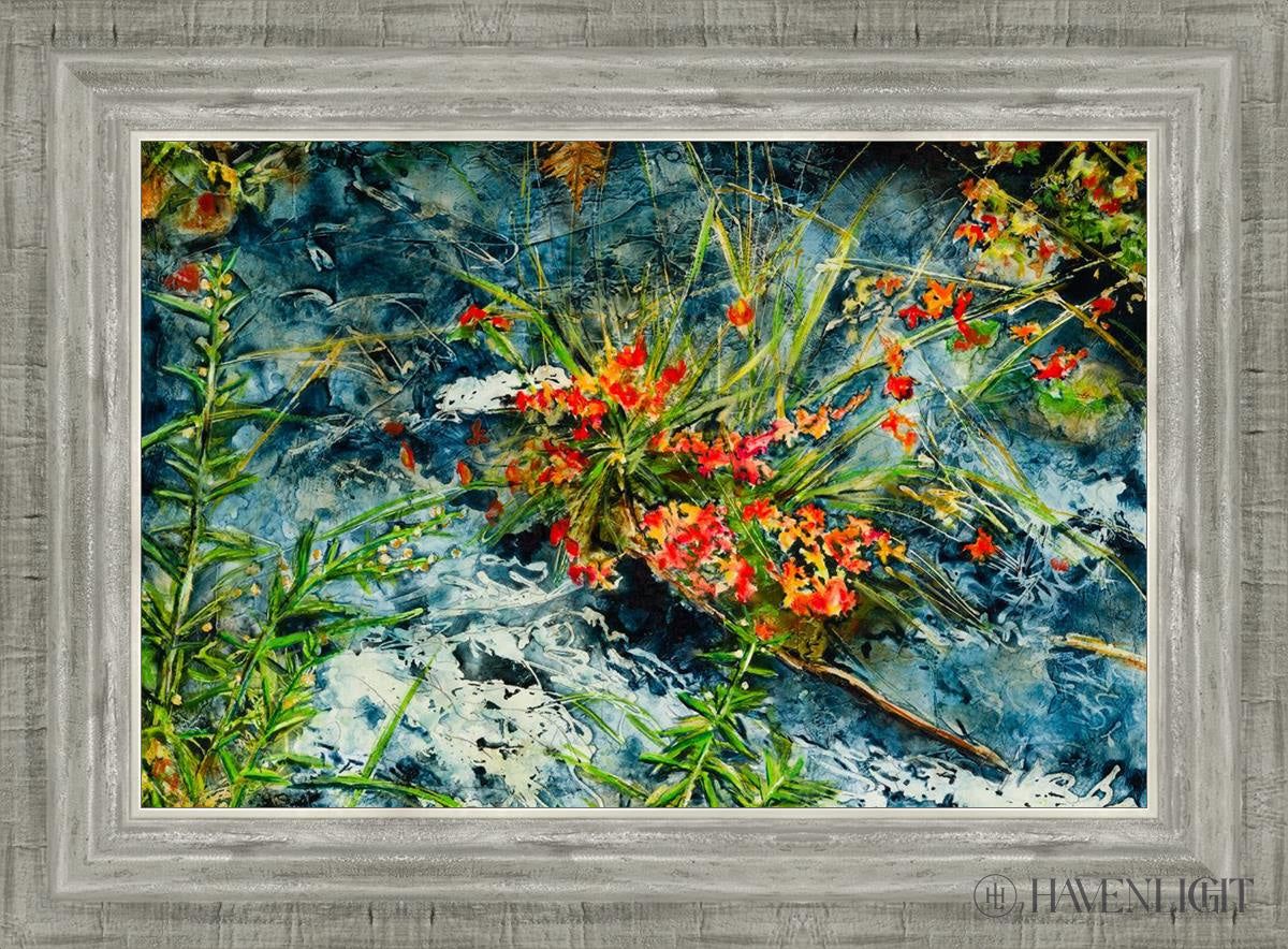 Cascade Flowers Open Edition Canvas / 18 X 12 Silver 22 3/4 16 Art