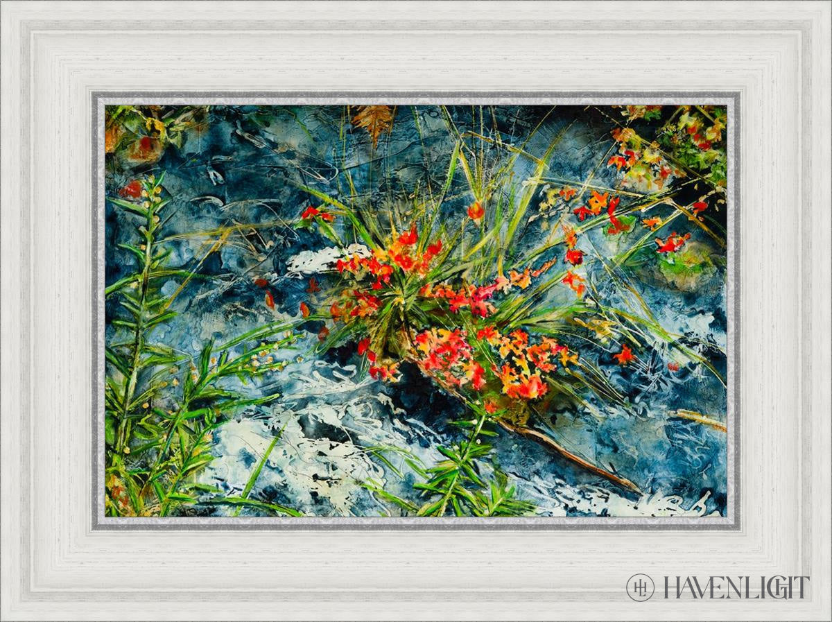 Cascade Flowers Open Edition Canvas / 18 X 12 White 23 3/4 17 Art