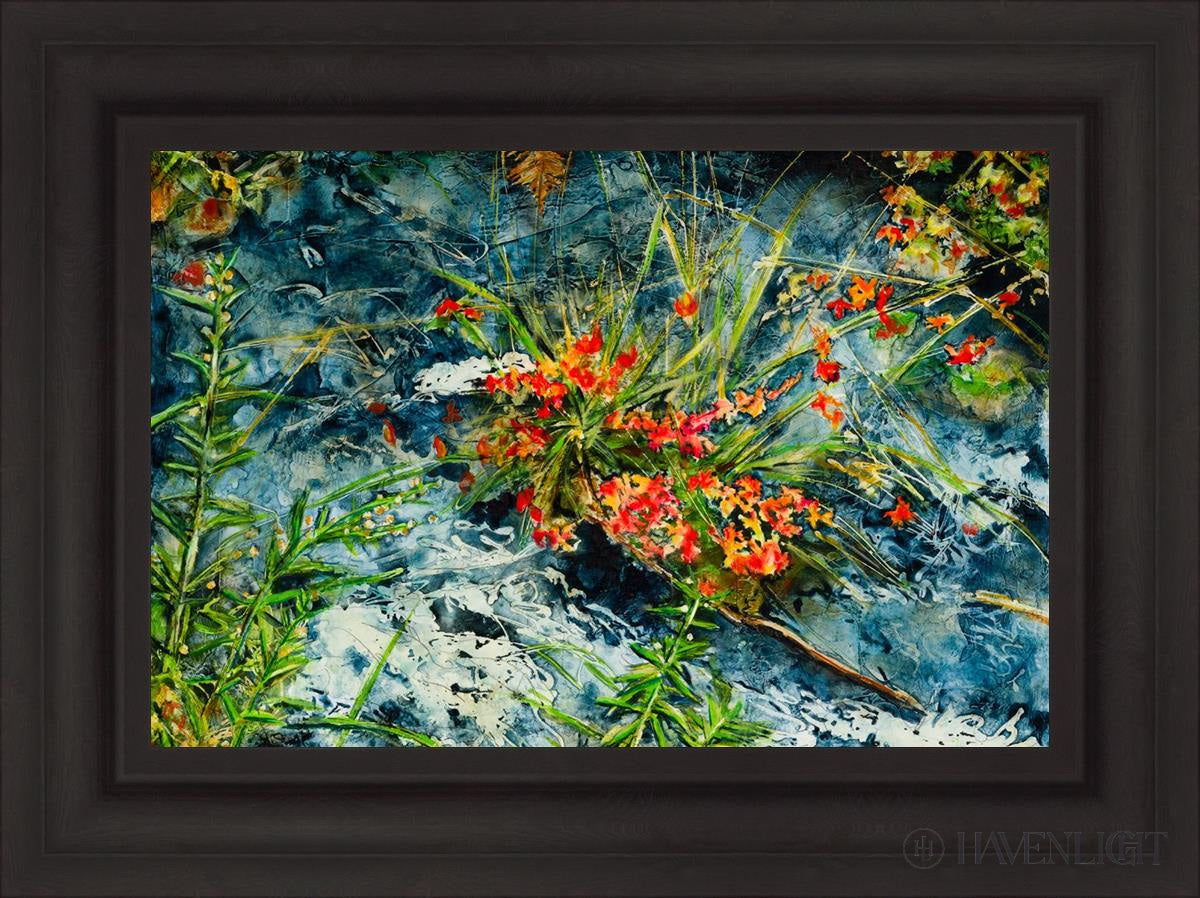 Cascade Flowers Open Edition Canvas / 24 X 16 Brown 31 3/4 23 Art