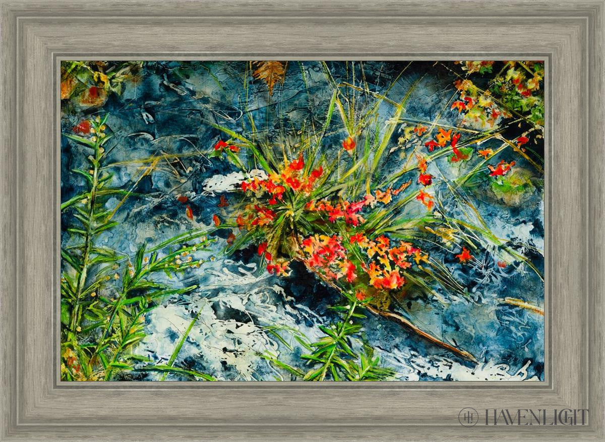 Cascade Flowers Open Edition Canvas / 24 X 16 Gray 29 3/4 21 Art