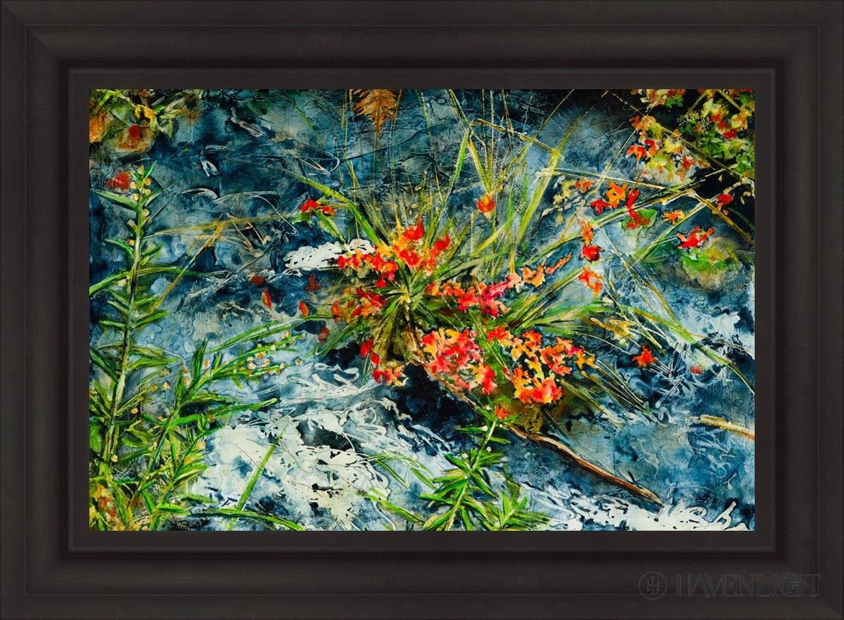Cascade Flowers Open Edition Canvas / 30 X 20 Brown 37 3/4 27 Art