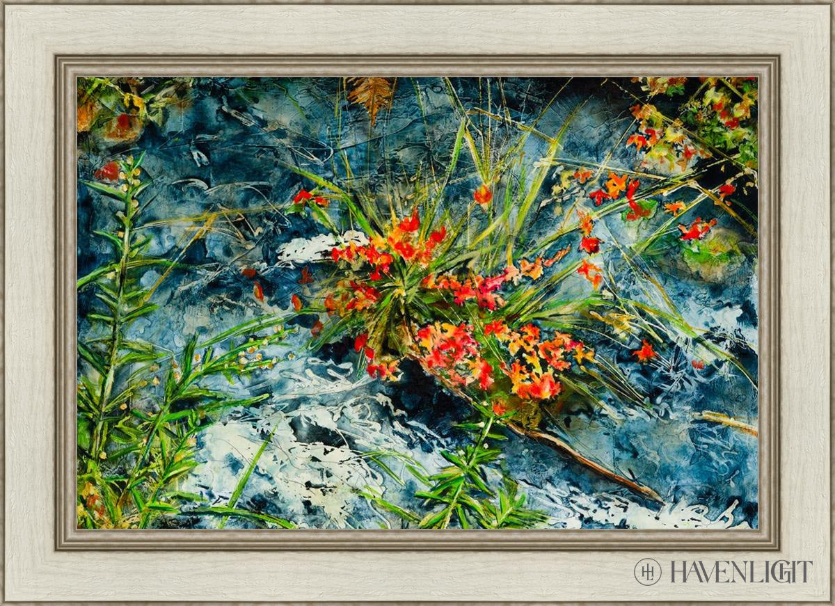 Cascade Flowers Open Edition Canvas / 30 X 20 Ivory 36 1/2 26 Art