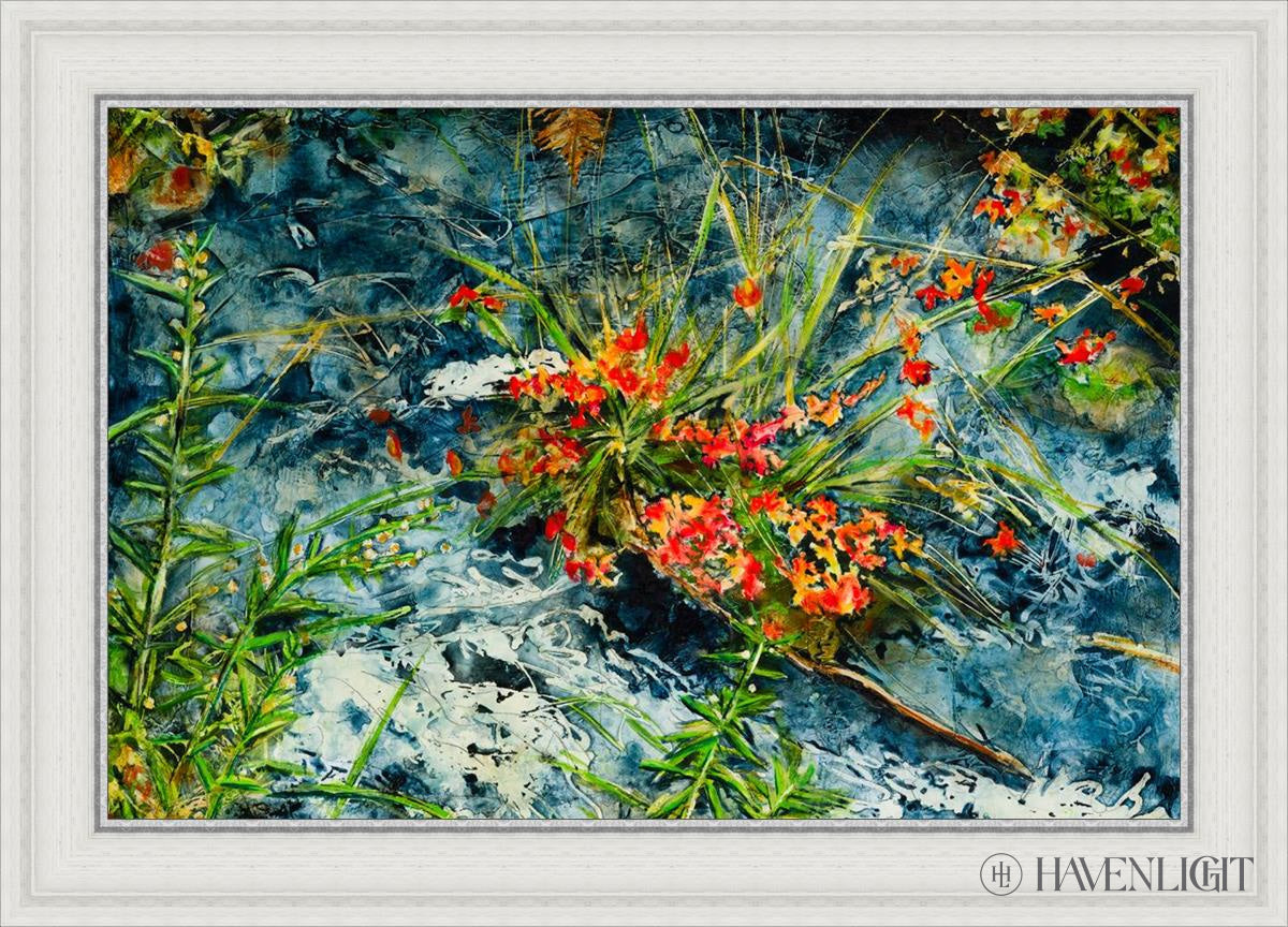 Cascade Flowers Open Edition Canvas / 30 X 20 White 35 3/4 25 Art