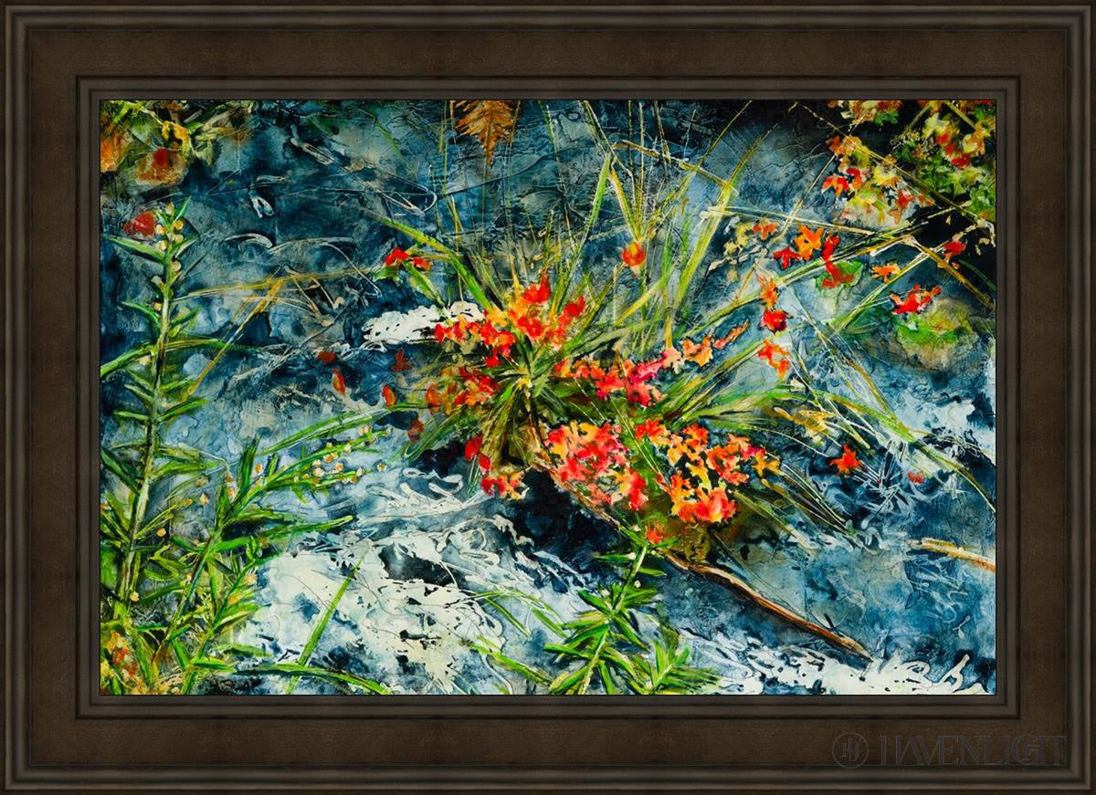 Cascade Flowers Open Edition Canvas / 36 X 24 Brown 43 3/4 31 Art