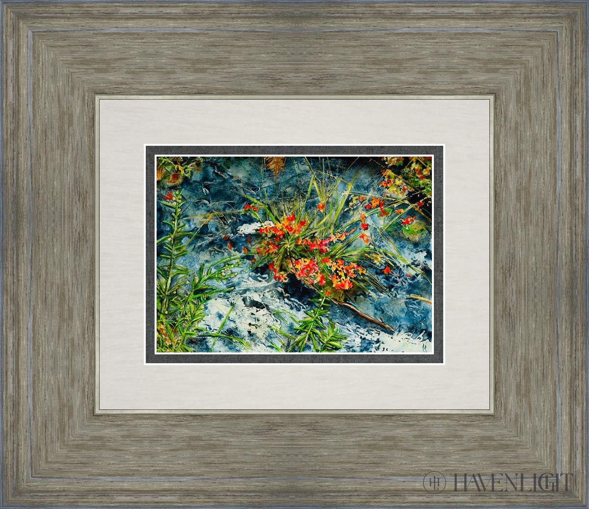 Cascade Flowers Open Edition Print / 7 X 5 Gray 14 3/4 12 Art