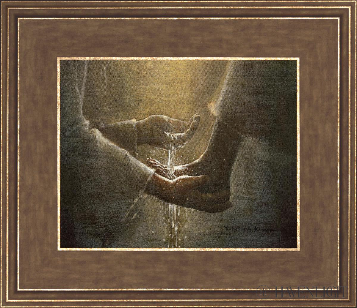 Christ The Servant Open Edition Print / 10 X 8 Gold 14 3/4 12 Art