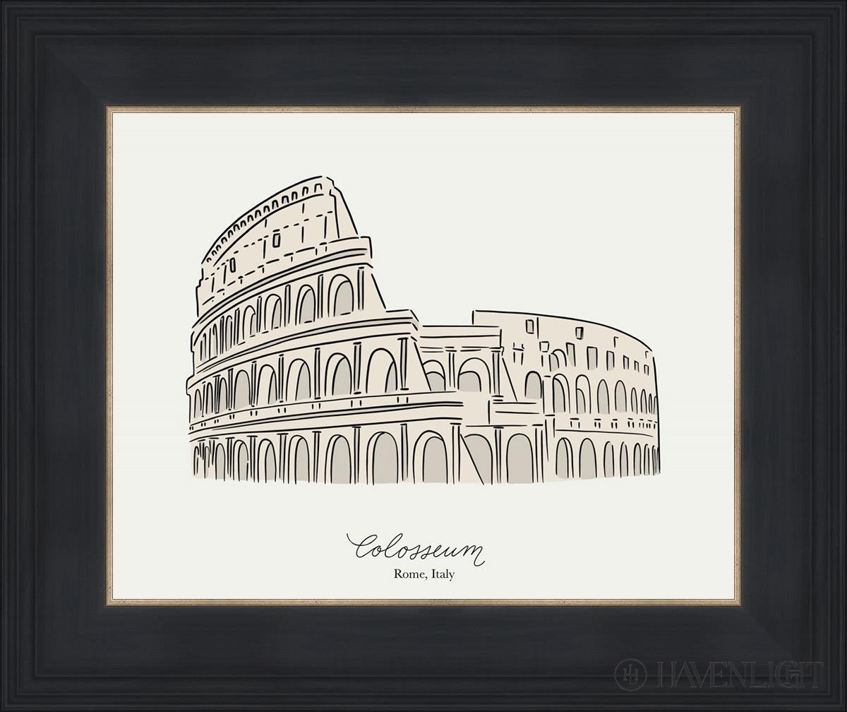 Colosseum Open Edition Print / 14 X 11 Black 18 3/4 15 Art