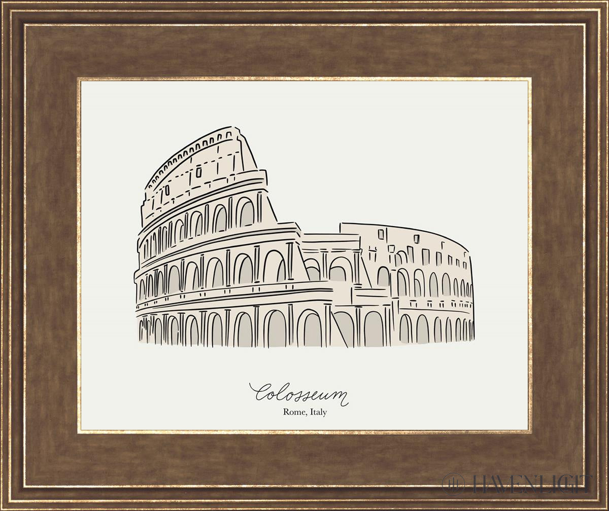 Colosseum Open Edition Print / 14 X 11 Gold 18 3/4 15 Art