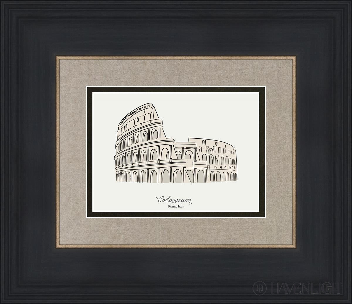 Colosseum Open Edition Print / 7 X 5 Black 14 3/4 12 Art