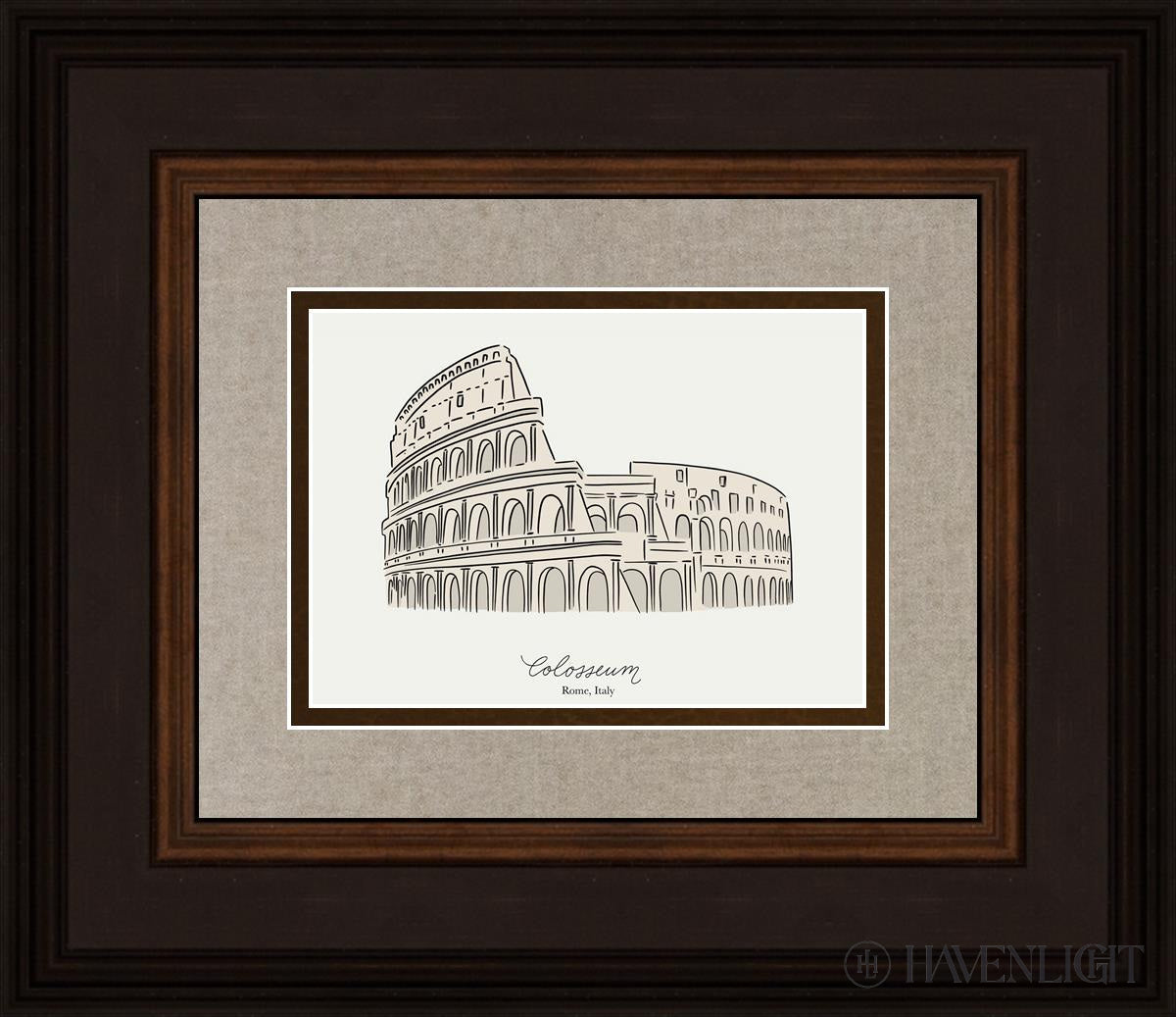 Colosseum Open Edition Print / 7 X 5 Brown 14 3/4 12 Art