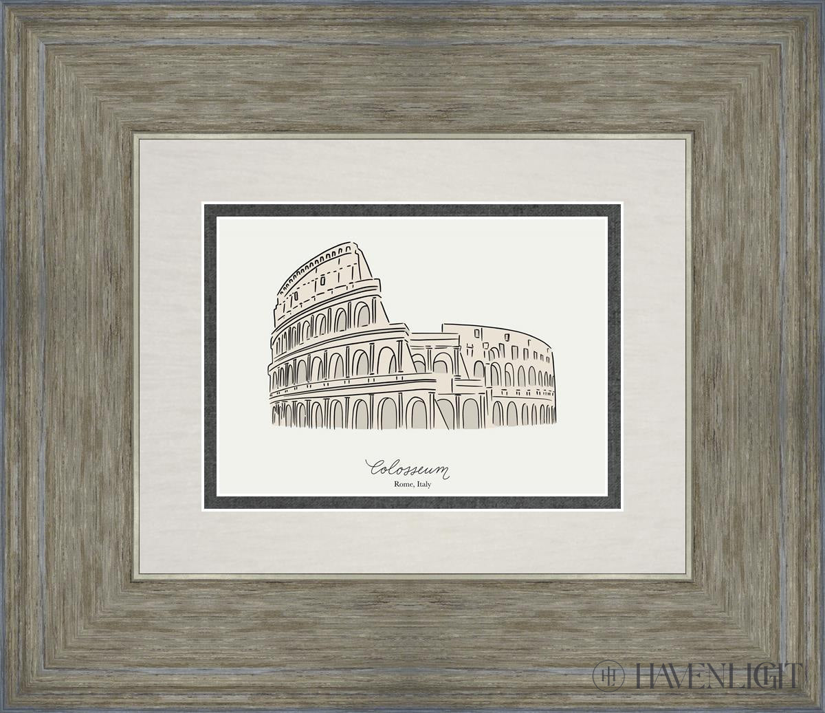 Colosseum Open Edition Print / 7 X 5 Gray 14 3/4 12 Art