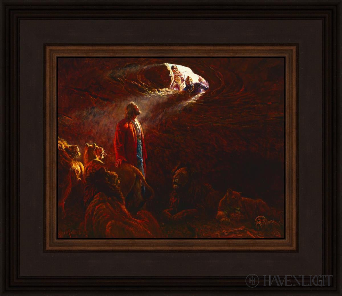 Daniel And The Lions Den Open Edition Print / 10 X 8 Brown 14 3/4 12 Art