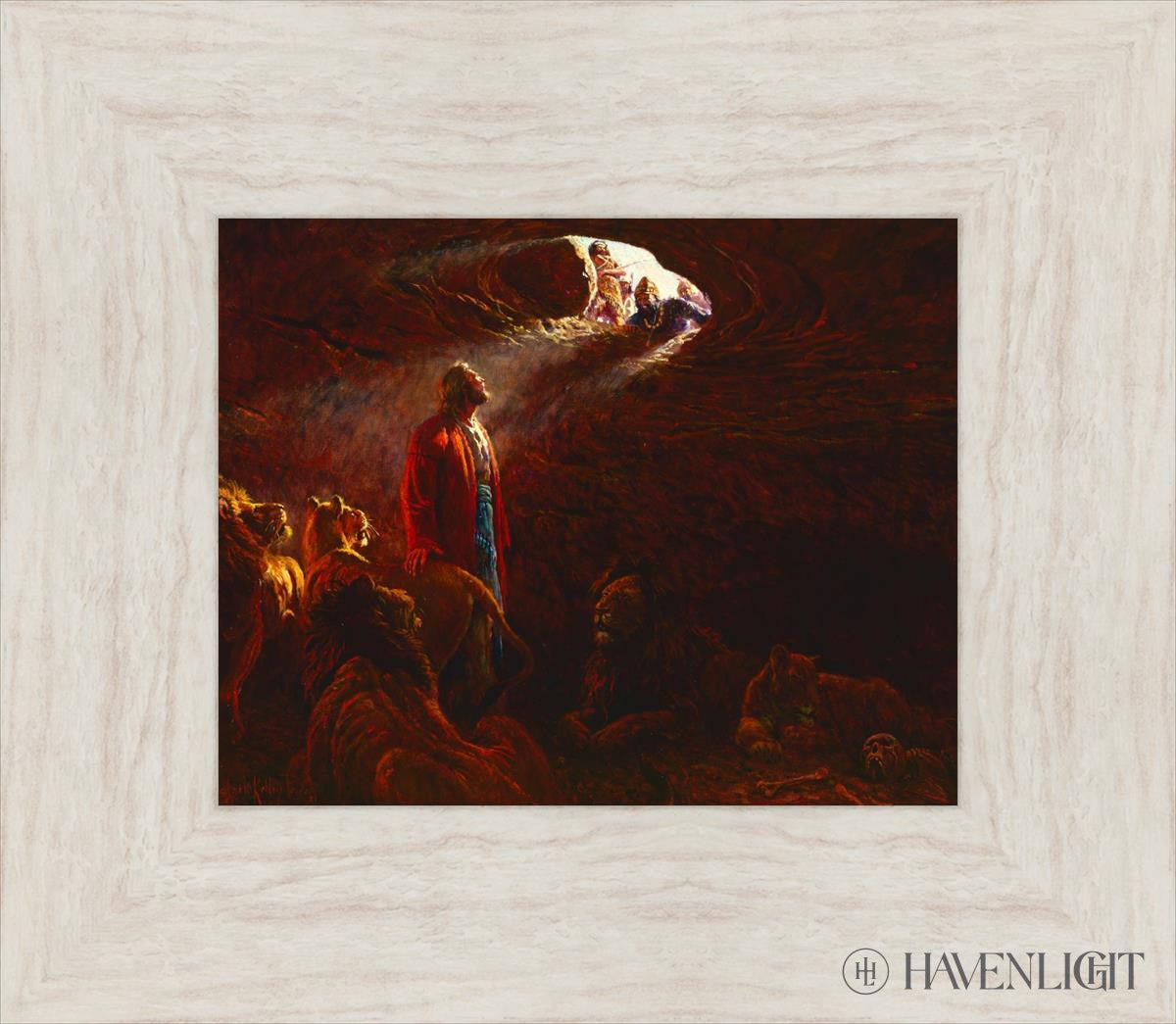 Daniel And The Lions Den Open Edition Print / 10 X 8 Ivory 15 1/2 13 Art