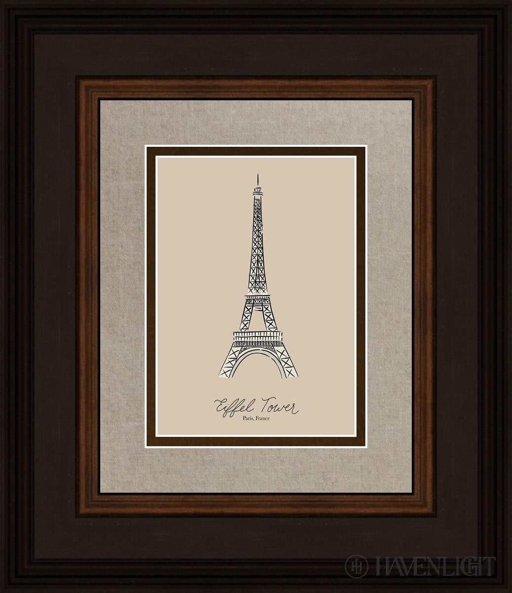 Eiffel Tower Open Edition Print / 5 X 7 Brown 12 3/4 14 Art