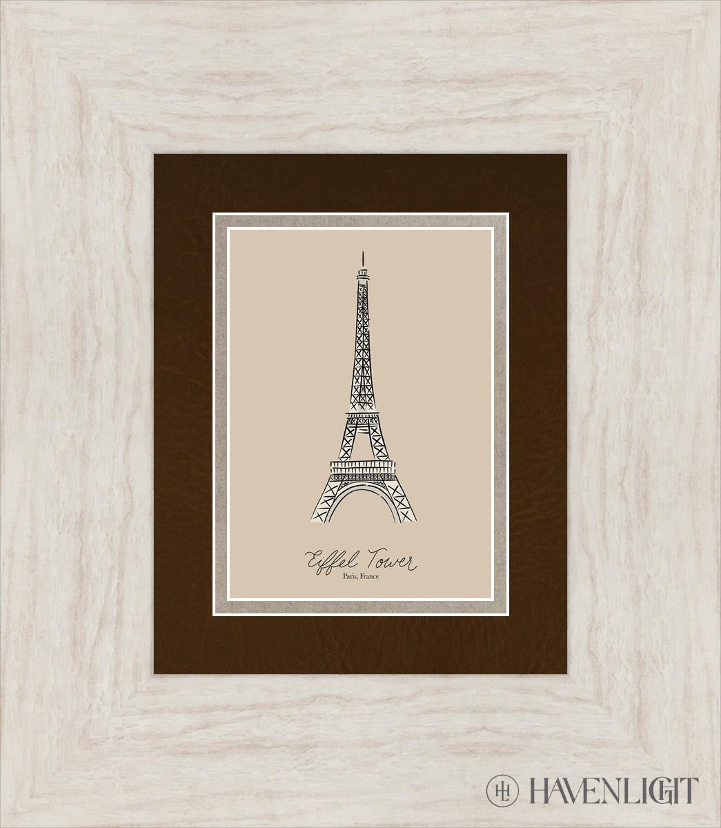 Eiffel Tower Open Edition Print / 5 X 7 Ivory 13 1/2 15 Art
