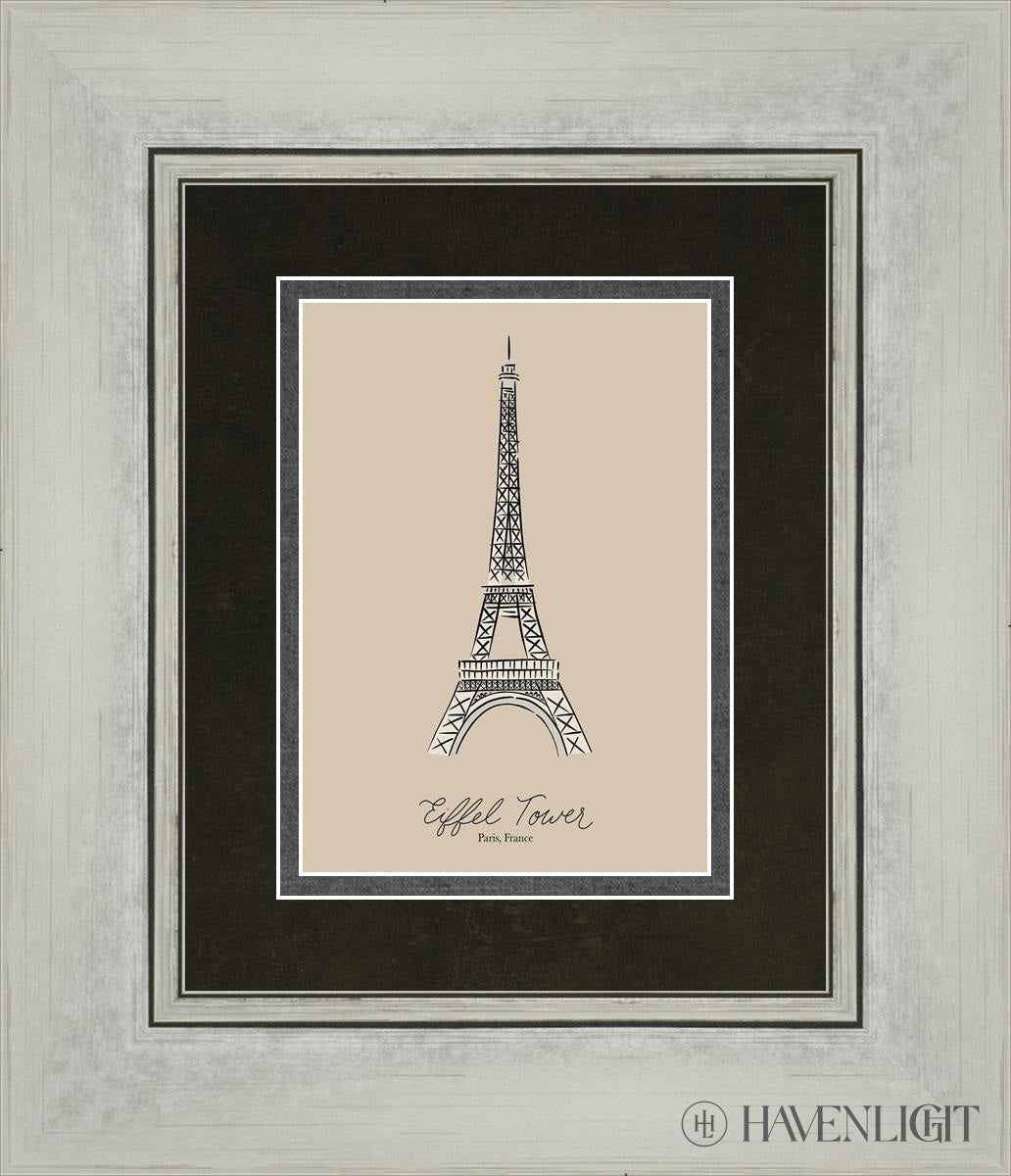 Eiffel Tower Open Edition Print / 5 X 7 Silver 12 1/4 14 Art