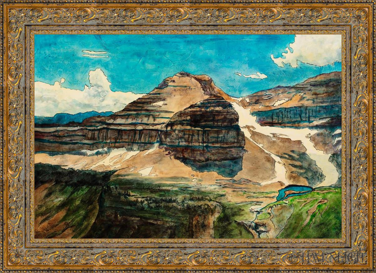 Emerald Lake Open Edition Canvas / 36 X 24 Gold 43 3/4 31 Art
