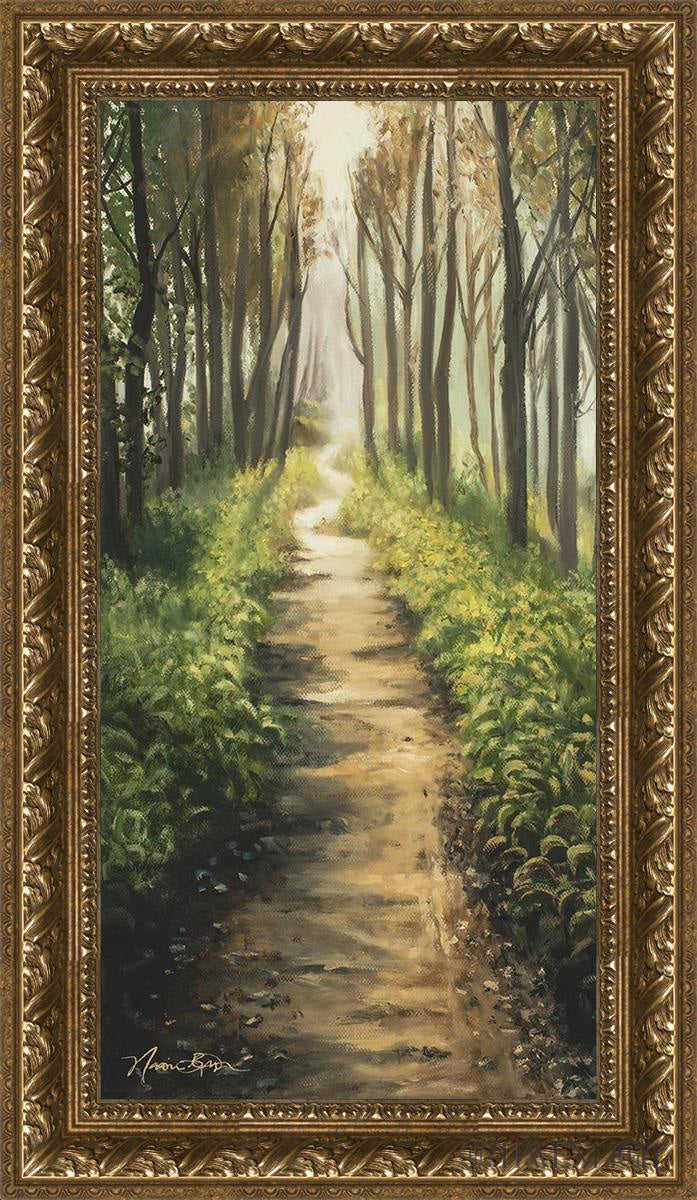 Enjoy The Beauty On Your Broken Path Forest Walkway Open Edition Canvas / 15 X 30 Gold 20 3/4 35 Art
