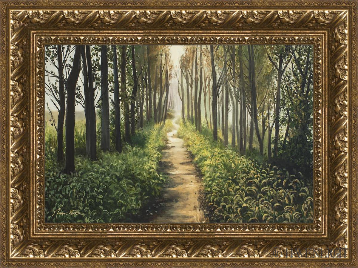 Enjoy The Beauty On Your Broken Path Forest Walkway Open Edition Canvas / 18 X 12 Gold 23 3/4 17 Art
