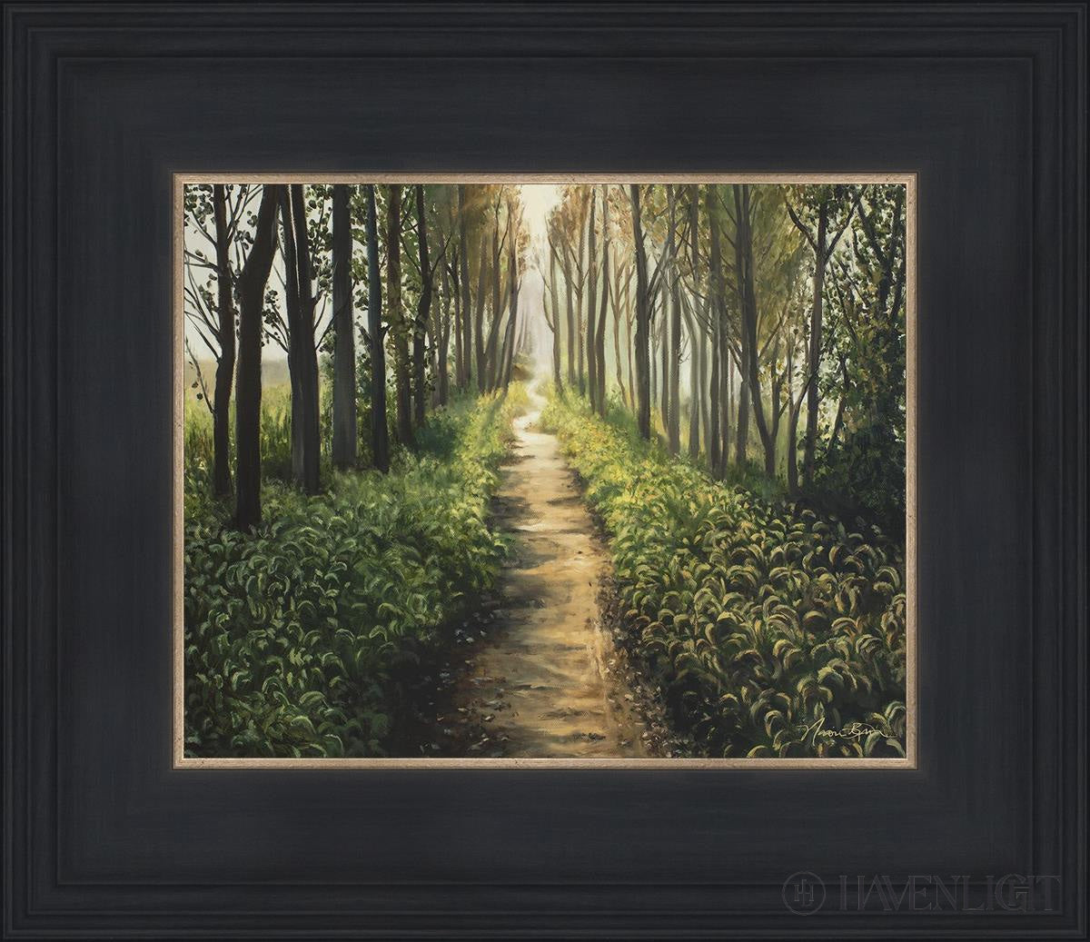 Enjoy The Beauty On Your Broken Path Forest Walkway Open Edition Print / 10 X 8 Black 14 3/4 12 Art