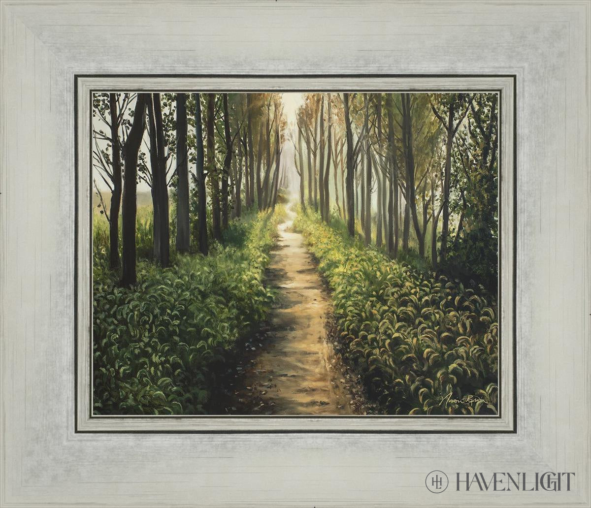 Enjoy The Beauty On Your Broken Path Forest Walkway Open Edition Print / 10 X 8 Silver 14 1/4 12 Art