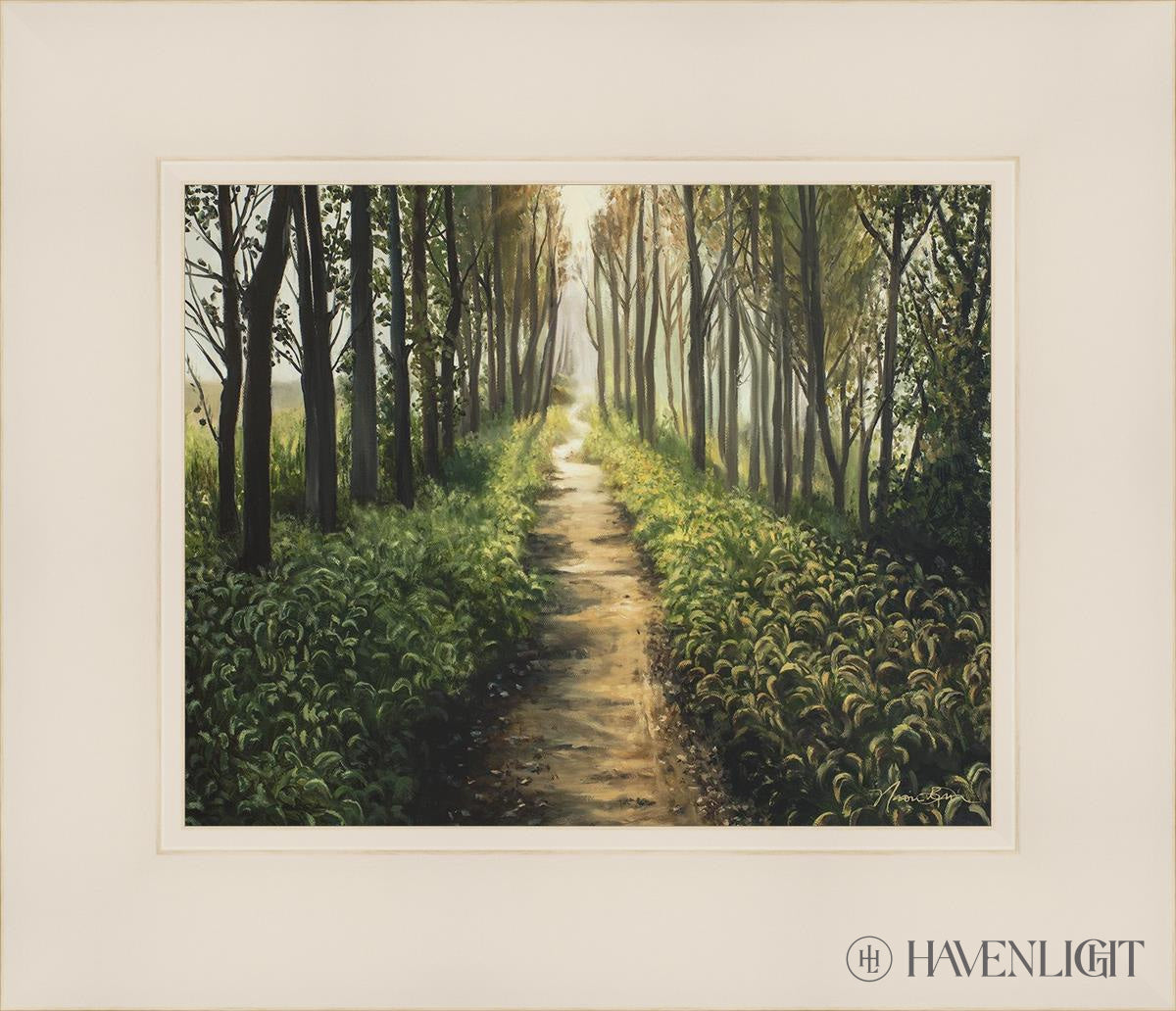 Enjoy The Beauty On Your Broken Path Forest Walkway Open Edition Print / 10 X 8 White 14 1/4 12 Art