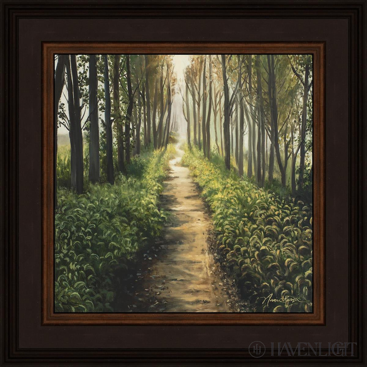 Enjoy The Beauty On Your Broken Path Forest Walkway Open Edition Print / 12 X Brown 16 3/4 Art