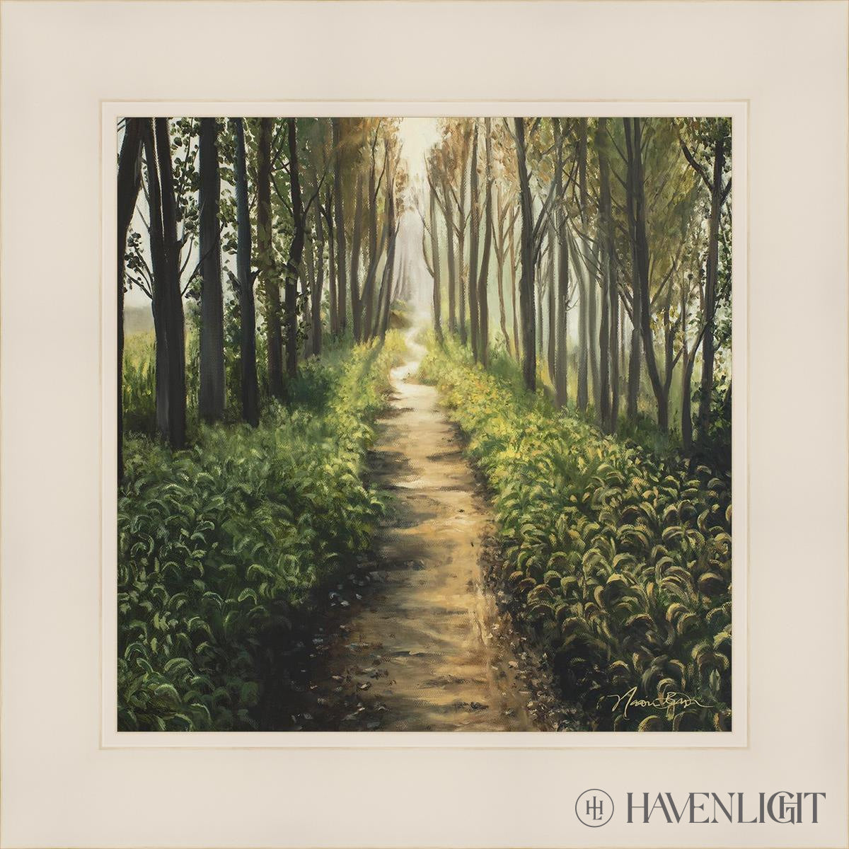 Enjoy The Beauty On Your Broken Path Forest Walkway Open Edition Print / 12 X White 16 1/4 Art