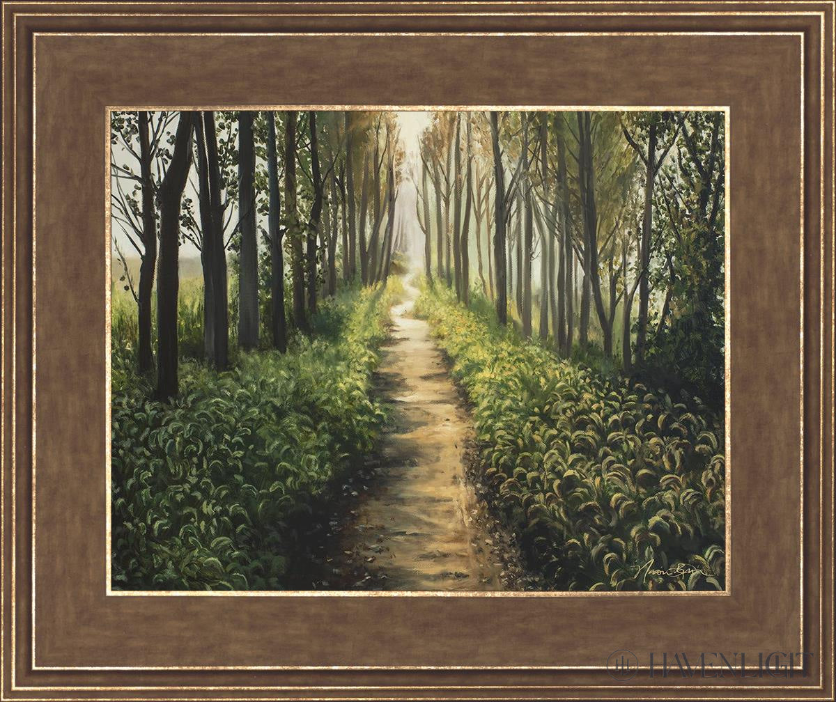 Enjoy The Beauty On Your Broken Path Forest Walkway Open Edition Print / 14 X 11 Gold 18 3/4 15 Art