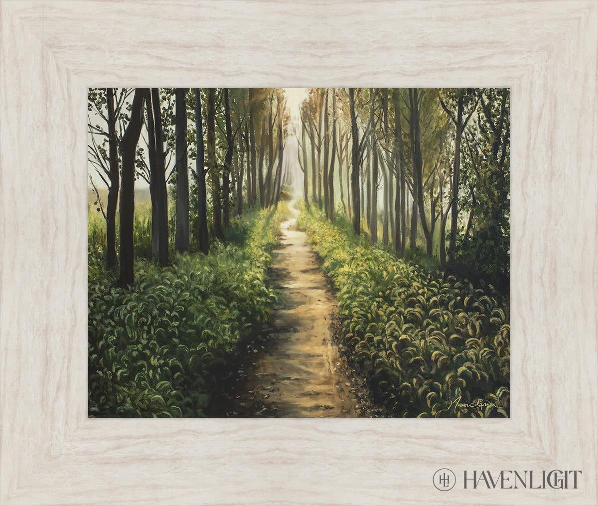 Enjoy The Beauty On Your Broken Path Forest Walkway Open Edition Print / 14 X 11 Ivory 19 1/2 16 Art