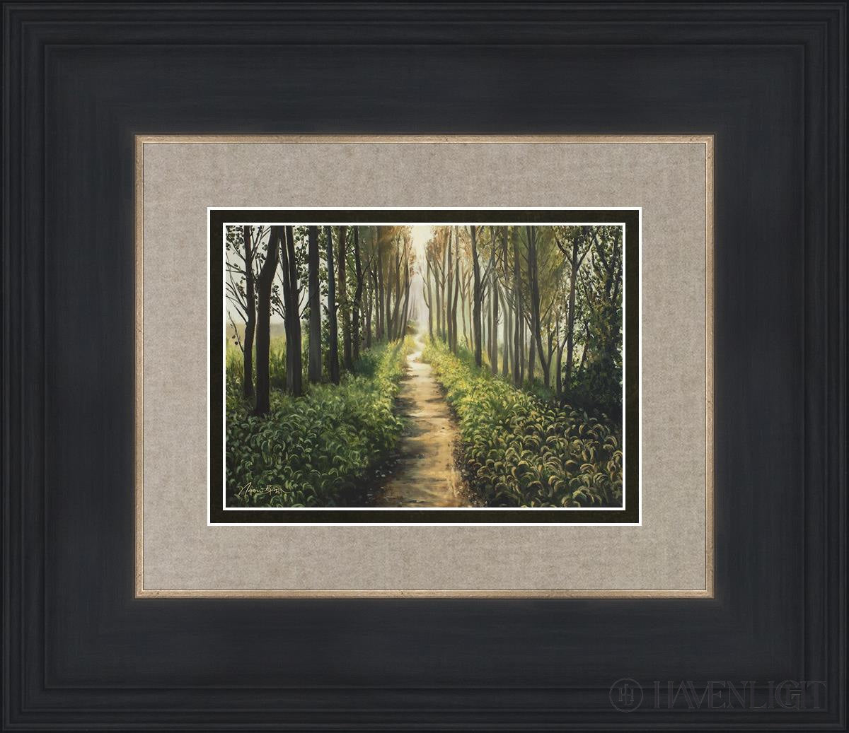 Enjoy The Beauty On Your Broken Path Forest Walkway Open Edition Print / 7 X 5 Black 14 3/4 12 Art
