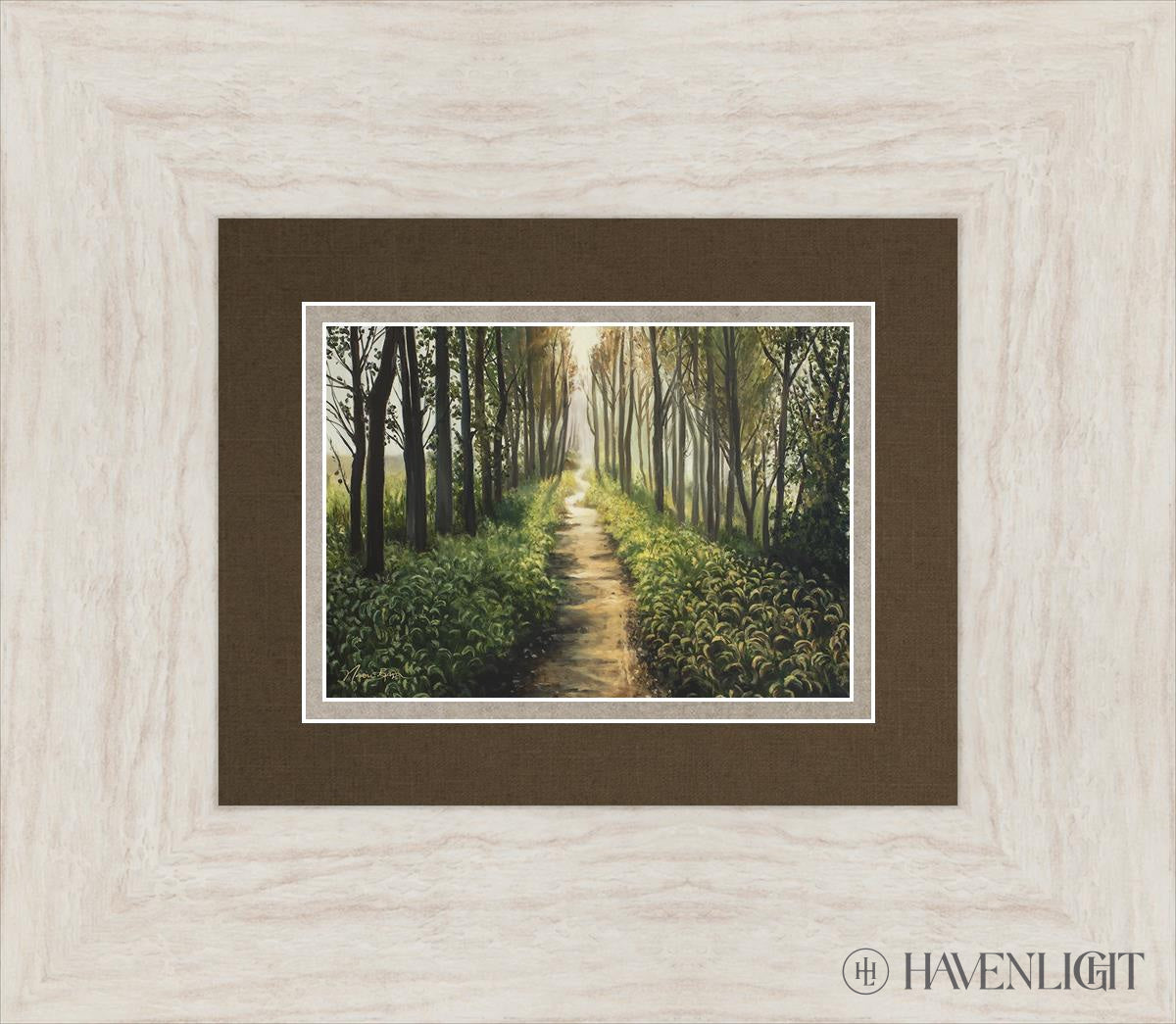 Enjoy The Beauty On Your Broken Path Forest Walkway Open Edition Print / 7 X 5 Ivory 15 1/2 13 Art