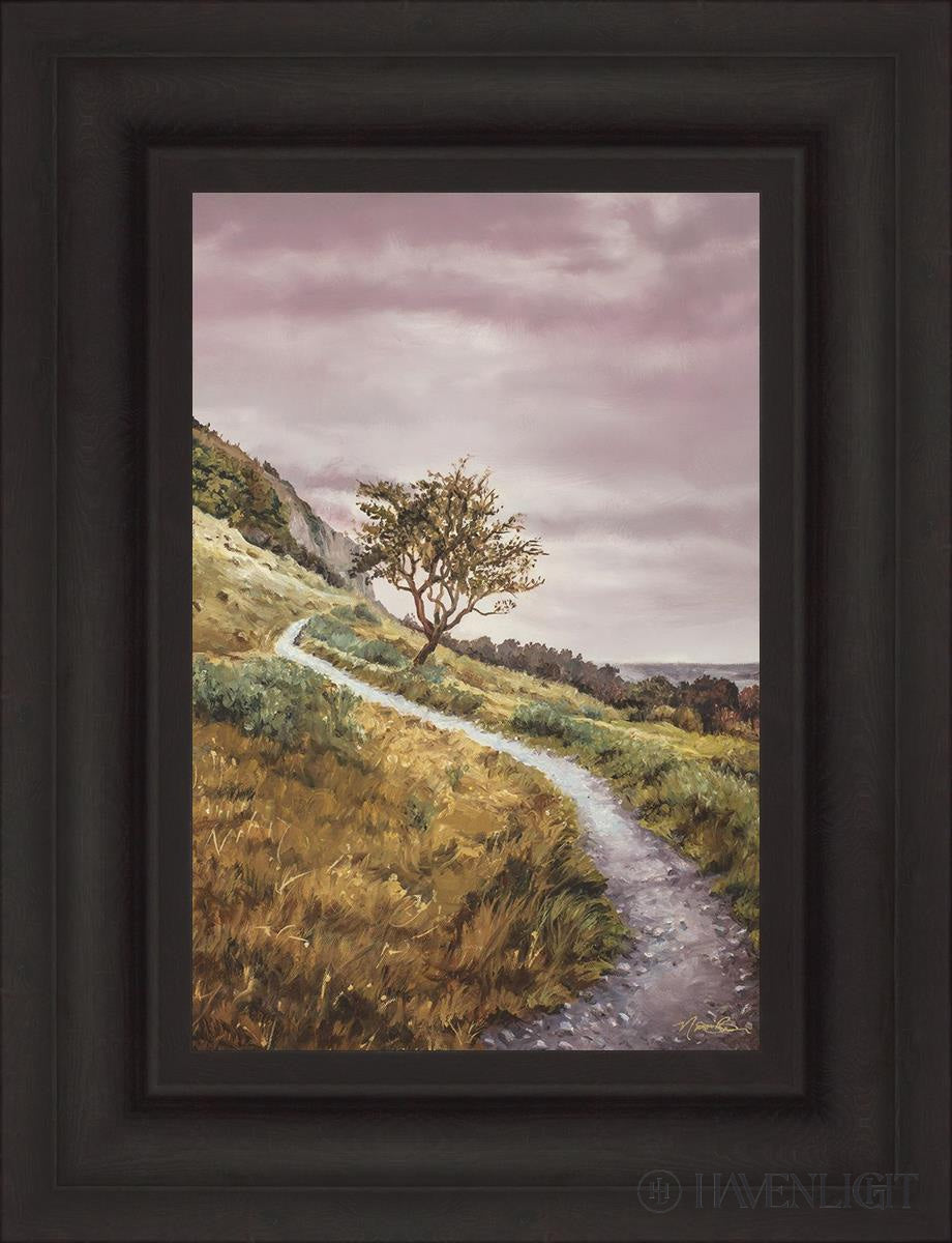Enjoy The Beauty On You Broken Path Mountain Top Open Edition Canvas / 12 X 18 Brown 19 3/4 25 Art