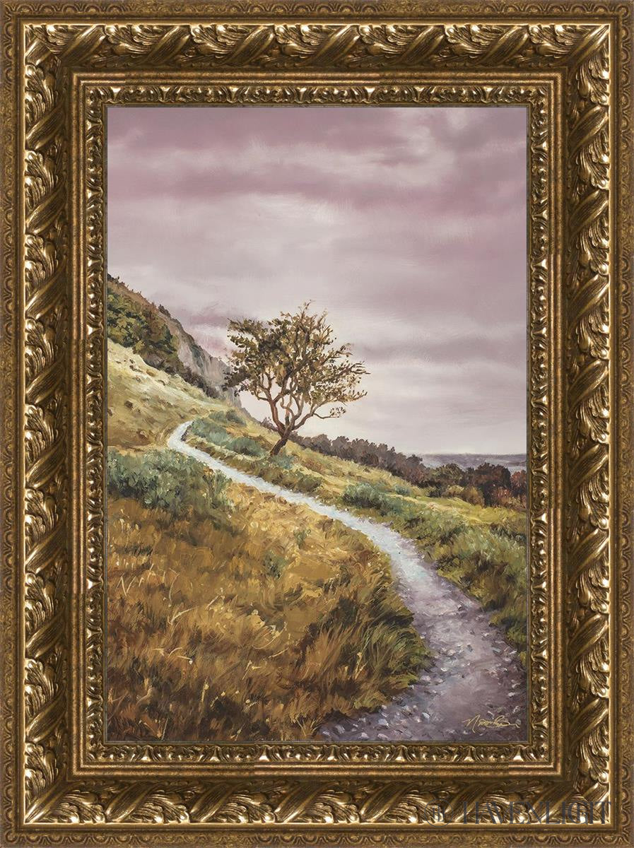 Enjoy The Beauty On You Broken Path Mountain Top Open Edition Canvas / 12 X 18 Gold 17 3/4 23 Art