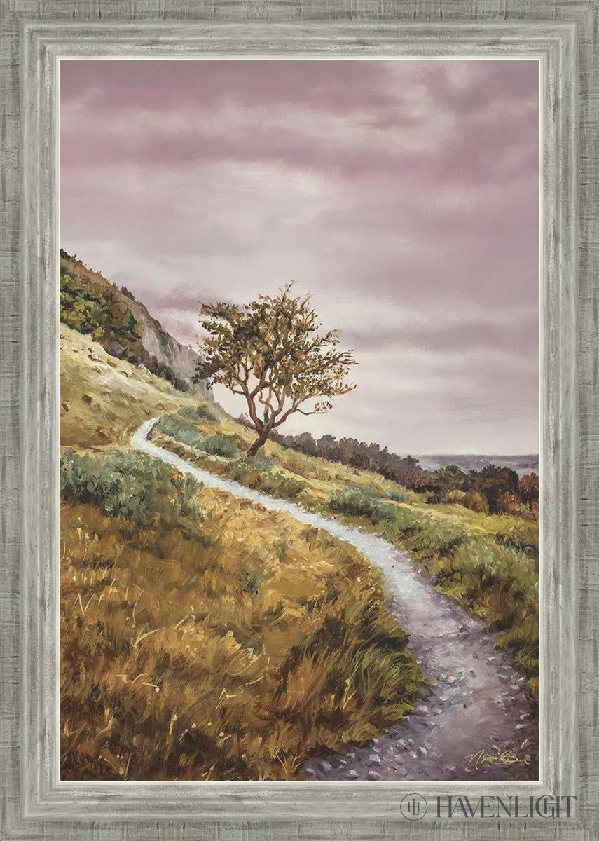 Enjoy The Beauty On You Broken Path Mountain Top Open Edition Canvas / 20 X 30 Silver 24 3/4 34 Art
