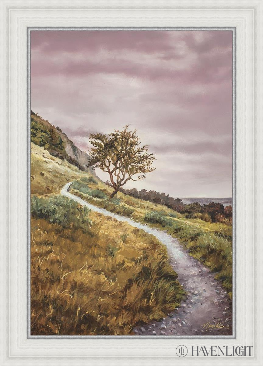 Enjoy The Beauty On You Broken Path Mountain Top Open Edition Canvas / 20 X 30 White 25 3/4 35 Art