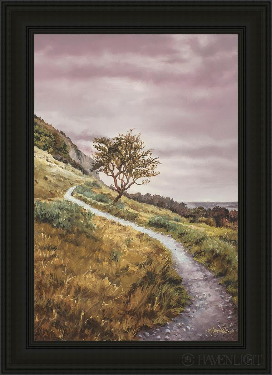Enjoy The Beauty On You Broken Path Mountain Top Open Edition Canvas / 24 X 36 Black 31 3/4 43 Art