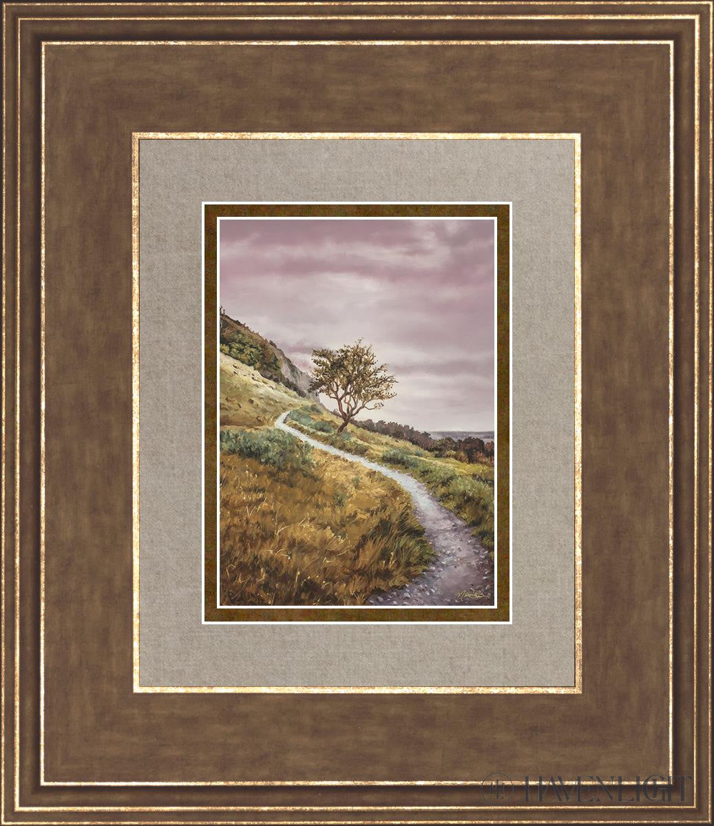 Enjoy The Beauty On You Broken Path Mountain Top Open Edition Print / 5 X 7 Gold 12 3/4 14 Art