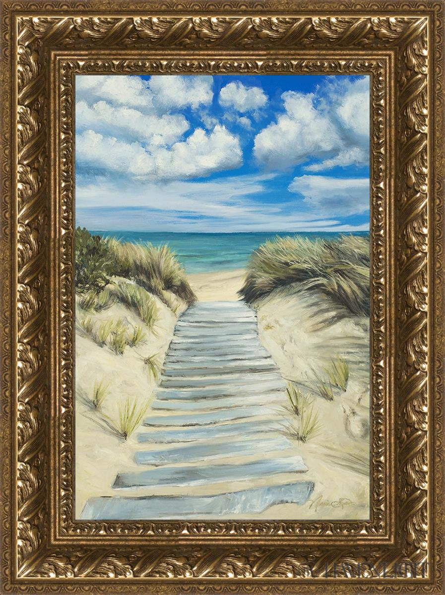 Enjoy The Beauty On Your Broken Path Seashore Open Edition Canvas / 12 X 18 Gold 17 3/4 23 Art
