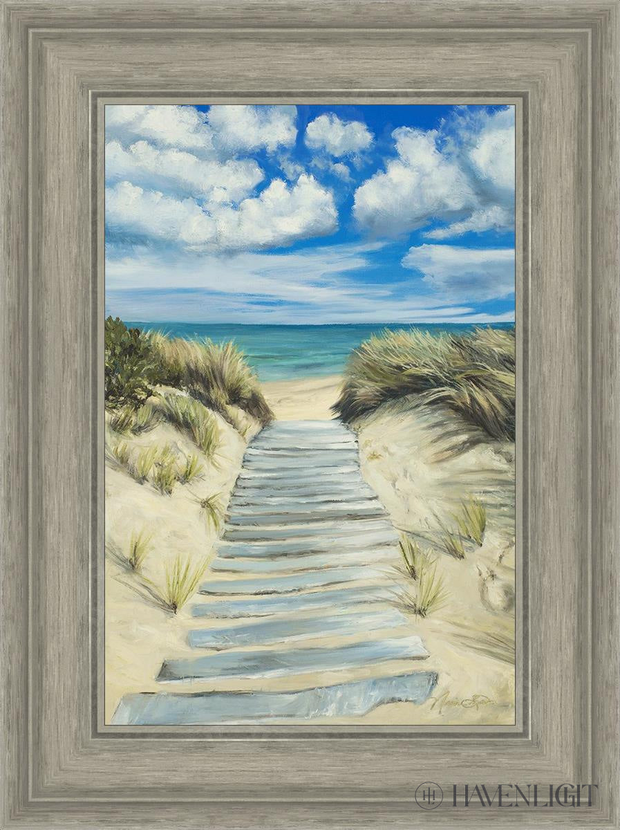 Enjoy The Beauty On Your Broken Path Seashore Open Edition Canvas / 12 X 18 Gray 17 3/4 23 Art