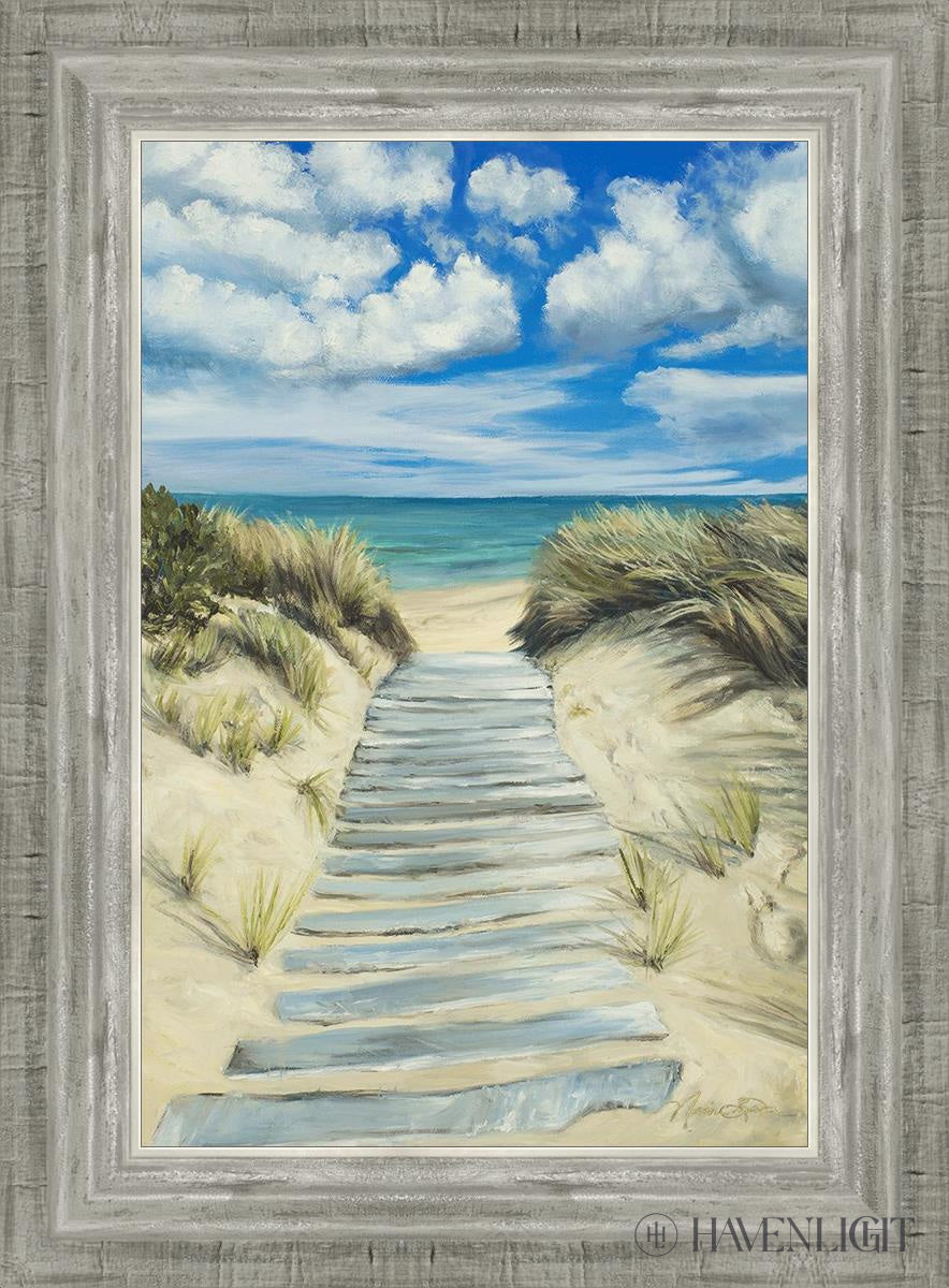 Enjoy The Beauty On Your Broken Path Seashore Open Edition Canvas / 12 X 18 Silver 16 3/4 22 Art