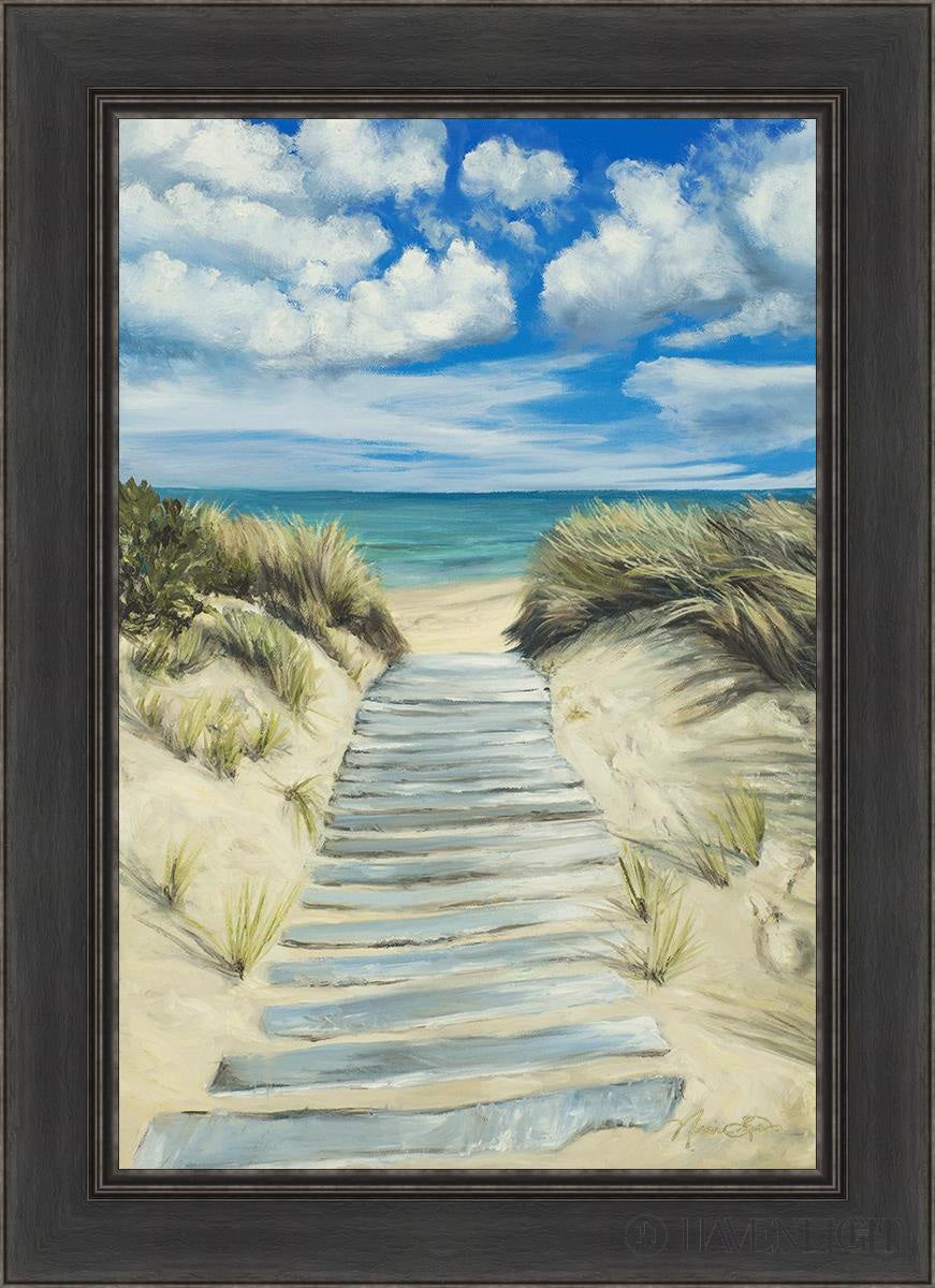 Enjoy The Beauty On Your Broken Path Seashore Open Edition Canvas / 20 X 30 Black 26 1/2 36 Art