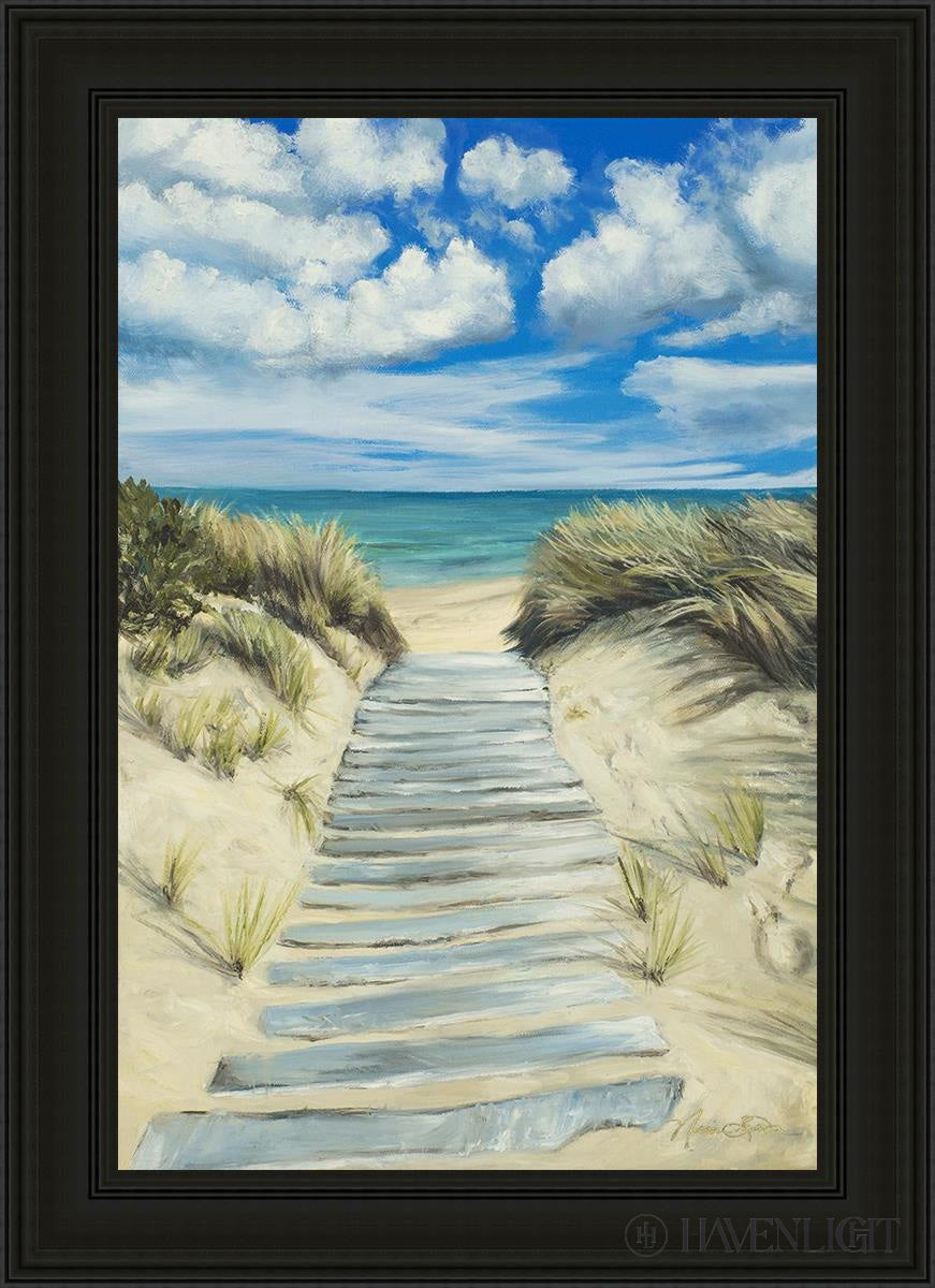 Enjoy The Beauty On Your Broken Path Seashore Open Edition Canvas / 24 X 36 Black 31 3/4 43 Art